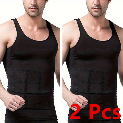 Men's Contouring Vest and Shirt Set for slimming waist, effortless comfort, and enhanced support.