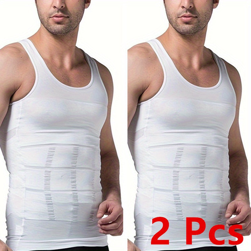 Men's Contouring Vest and Shirt Set for slimming waist, effortless comfort, and enhanced support.