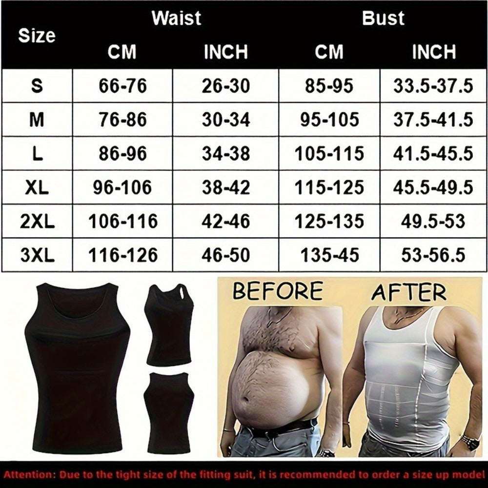 Men's Contouring Vest and Shirt Set for slimming waist, effortless comfort, and enhanced support.