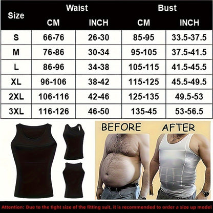 Men's Contouring Vest and Shirt Set for slimming waist, effortless comfort, and enhanced support.