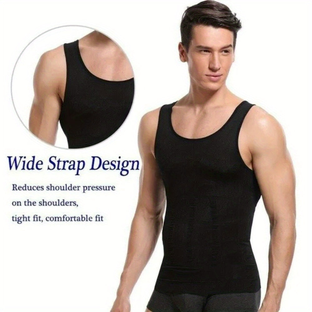 Men's Contouring Vest and Shirt Set for slimming waist, effortless comfort, and enhanced support.