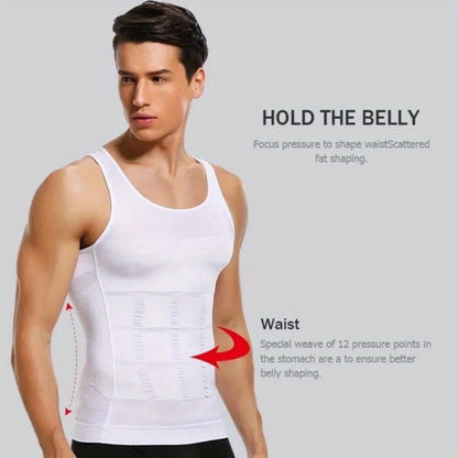 Men's Contouring Vest and Shirt Set for slimming waist, effortless comfort, and enhanced support.