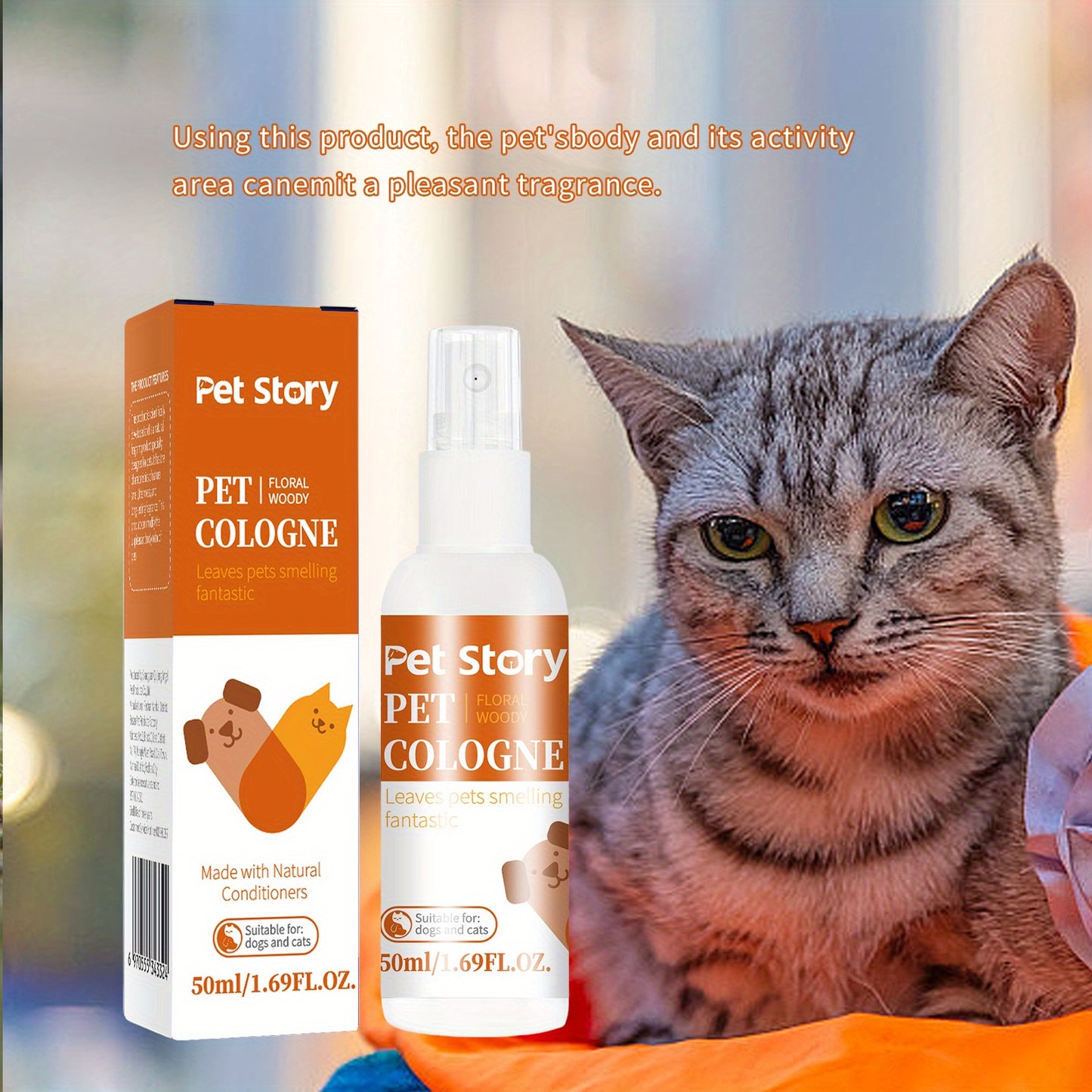 Pet Cologne Spray with Natural Ingredients in Lavender & Citrus Scent - 1.69oz for Cats & Dogs