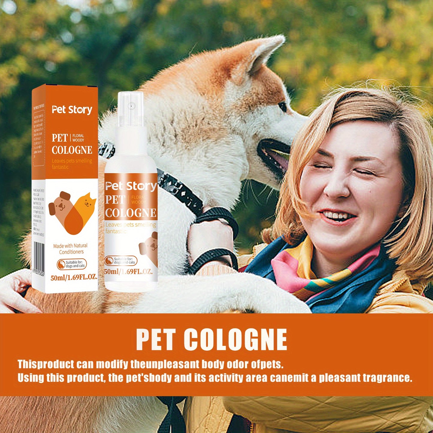 Pet Cologne Spray with Natural Ingredients in Lavender & Citrus Scent - 1.69oz for Cats & Dogs