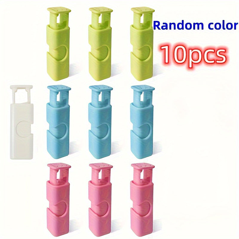 Set of 10 Plastic Bag Sealing Clips for Food Storage, Durable Freshness Sealer Clips, Eco-Friendly Bread Bag Closures for Outdoor Activities