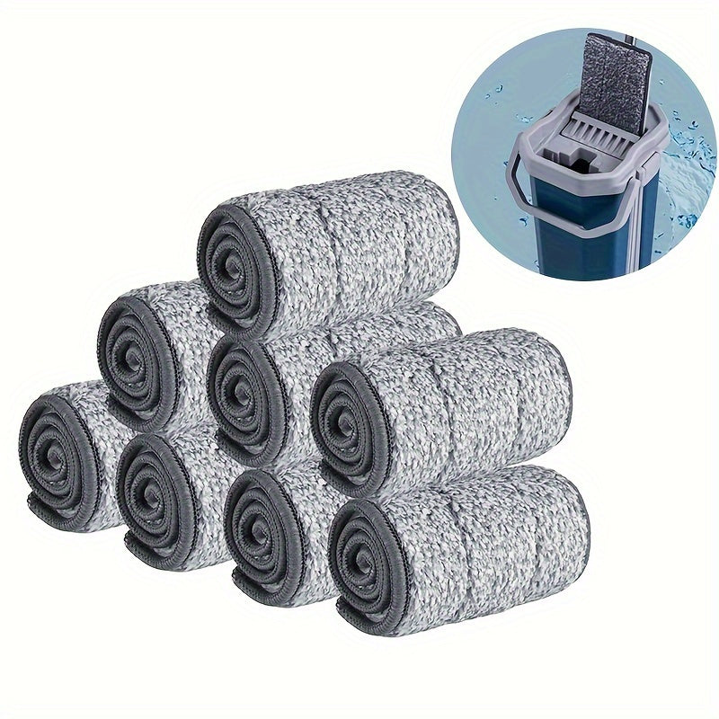 Set of 5 Ultra-Absorbent Microfiber Mop Pads - Machine Washable & Eco-Friendly, Great for Both Wet and Dry Cleaning, Perfect for Household and Dorm Use