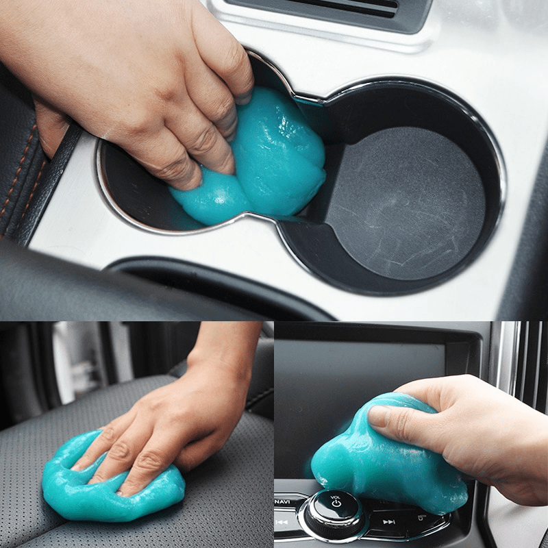 Reusable adhesive gel cleaners for car vents and keyboards. Non-toxic, washable, no battery needed. Durable plastic material. Ideal for car interior detailing and gifting.