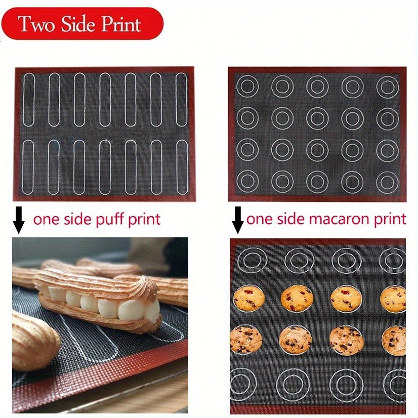 Silicone Baking Mat with Holes: Non-Stick Oven Liner for Macarons, Cookies, and Pastries - Essential Kitchen Tool made of Silicone