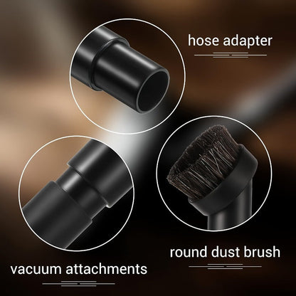 Set of 4 vacuum brushes with soft bristles: Dustproof, high-powered cleaning, includes universal adapter (32-35mm)