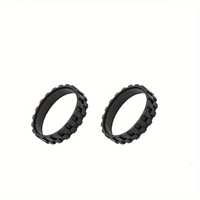 One Pair of Replacement Tires and Front Wheel Components for IRobot Vacuum Cleaner Models 500, 600, 700, 800, 900, E5, E6, and I7 Series