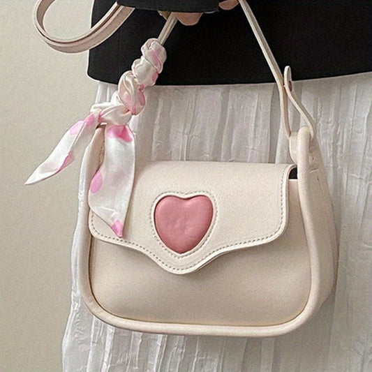 Fashionable retro saddle bag with a slanted cross design, ideal for trendy women.