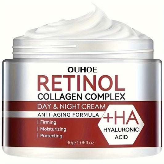 Крем для лица Ouhoe Retinol Collagen Complex Дневной и Ночной: Антивозрастная формула с гиалуроновой кислотой - 30г/1.06фл.oz