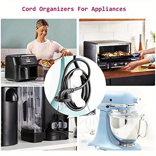 Organize your kitchen appliance cords with 5 durable stick-on cable wraps for a tidy and safe space.