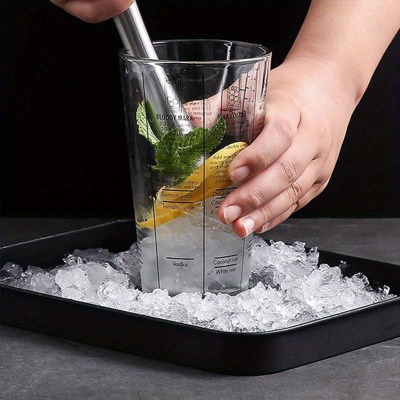 Durable stainless steel mojito muddler for mixing drinks at home or in a bar, ideal for mashing citrus fruits, herbs, and spices.