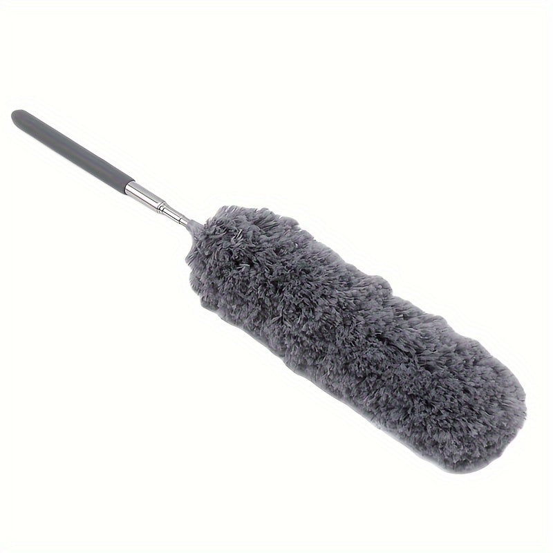 Microfiber Duster with Telescopic Handle - Flexible and Extendable Cleaning Tool for Ceiling, Fans, and Home - Stainless Steel, Washable and Environmentally Friendly - No Electricity Required.