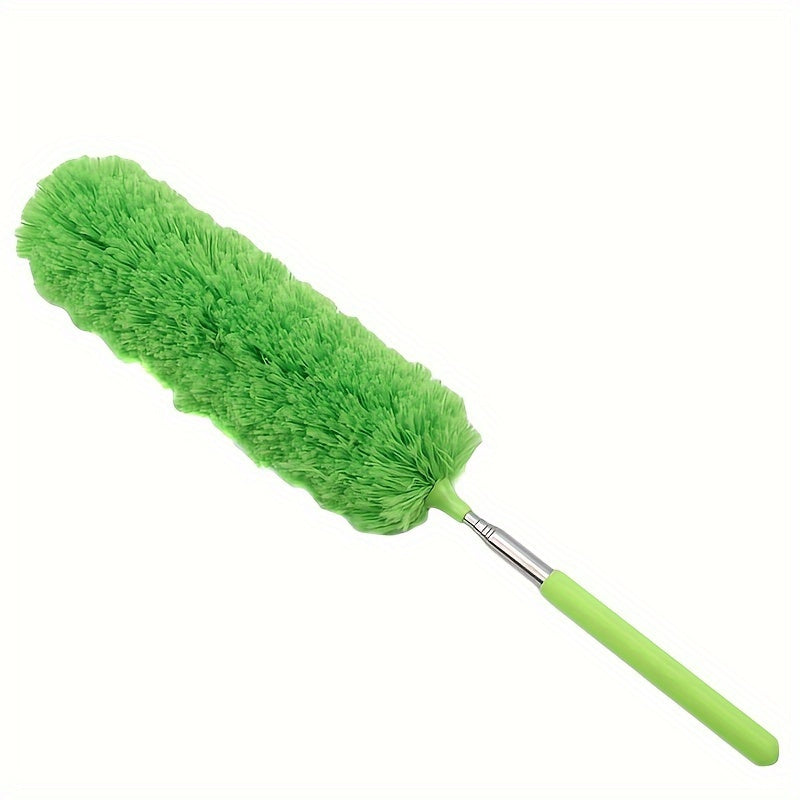 Microfiber Duster with Telescopic Handle - Flexible and Extendable Cleaning Tool for Ceiling, Fans, and Home - Stainless Steel, Washable and Environmentally Friendly - No Electricity Required.