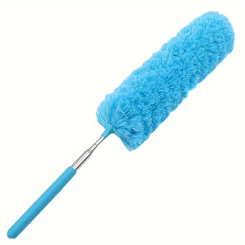 Microfiber Duster with Telescopic Handle - Flexible and Extendable Cleaning Tool for Ceiling, Fans, and Home - Stainless Steel, Washable and Environmentally Friendly - No Electricity Required.