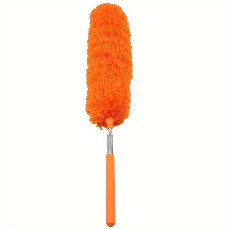 Microfiber Duster with Telescopic Handle - Flexible and Extendable Cleaning Tool for Ceiling, Fans, and Home - Stainless Steel, Washable and Environmentally Friendly - No Electricity Required.