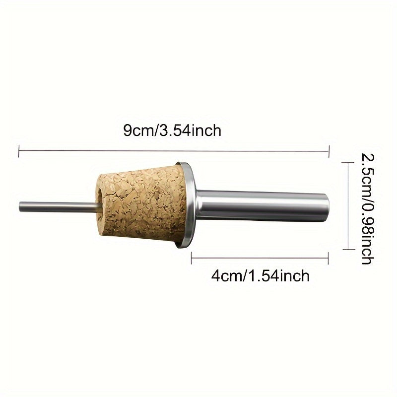 Набор из 4 нержавеющих стальных разливателей для бутылок с вином, ликером, оливковым маслом и сиропом с корковыми пробками.