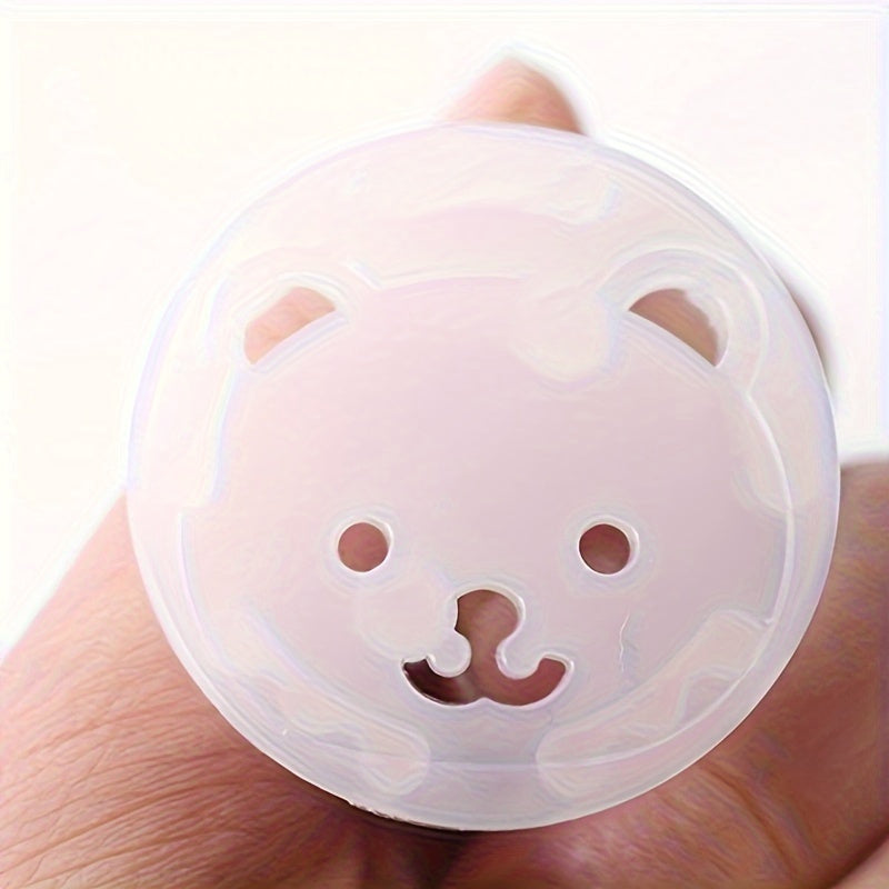 5 Cute Panda Face Power Socket Protectors with Adhesive Backing to Cover Wall Outlets, White Animal Design Home Decor Accessories