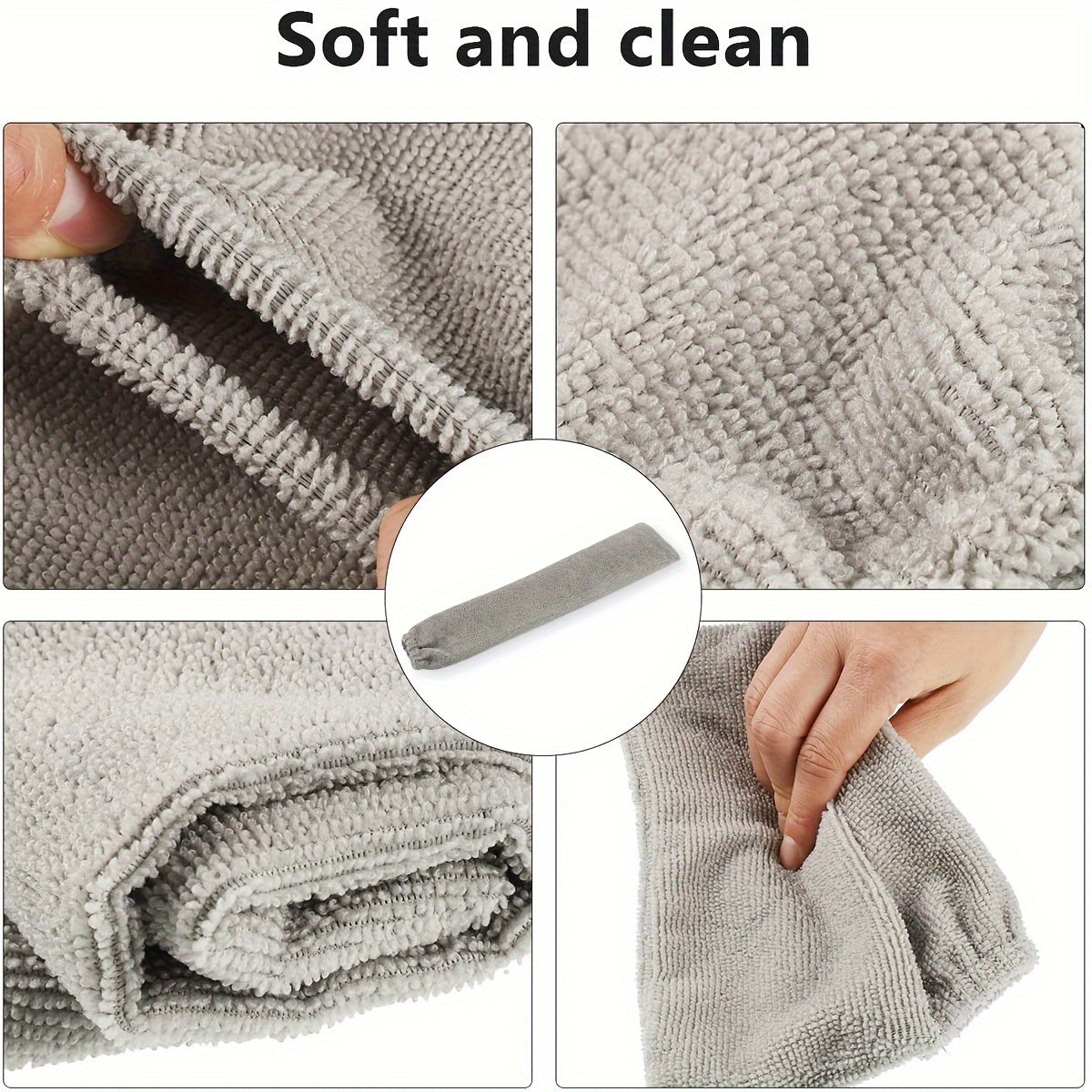 Set of 3 Reusable Microfiber Dusting Cloths - Ideal for Cleaning Under Furniture, can be Washed and Used Easily in Home and Office