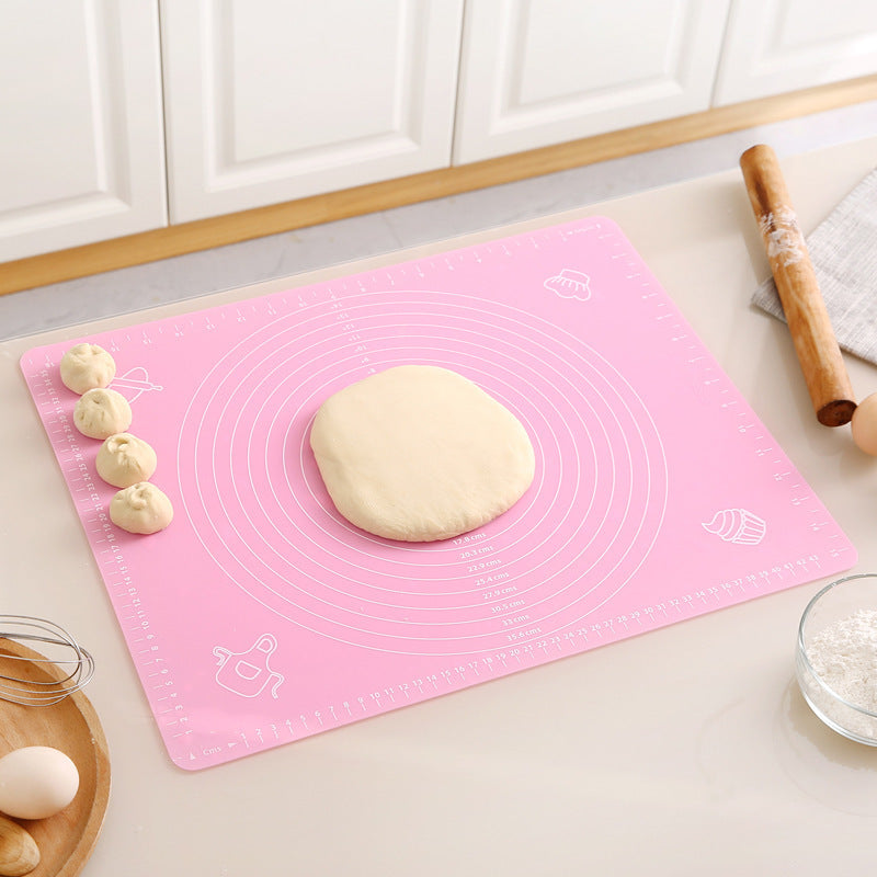 Large Silicone Pastry Mat with Measurements - Non-Slip, Heat-Resistant Baking and Kneading Pad for Dough and Cookies, Thick Baking Tray