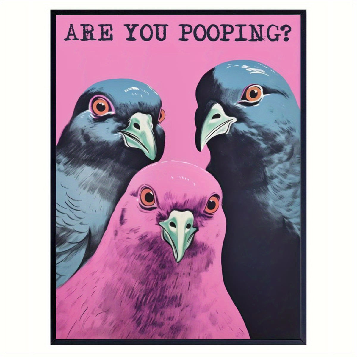 Unique 'Are You Pooping?' Canvas Art Print - Frameless, Quirky Wall Decor for Any Room