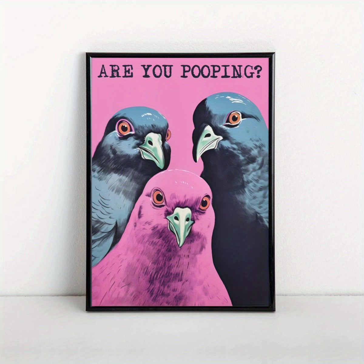 Unique 'Are You Pooping?' Canvas Art Print - Frameless, Quirky Wall Decor for Any Room