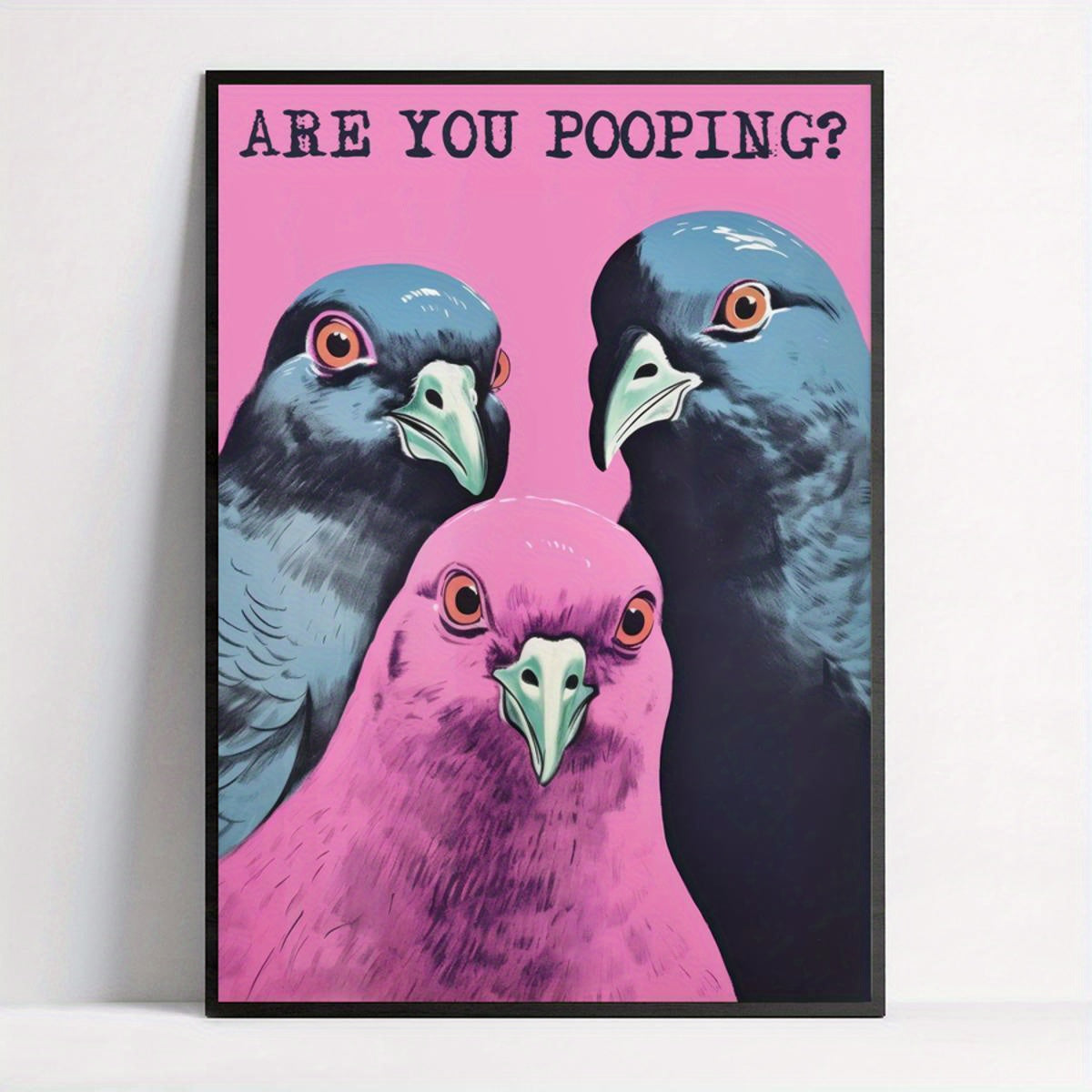 Unique 'Are You Pooping?' Canvas Art Print - Frameless, Quirky Wall Decor for Any Room