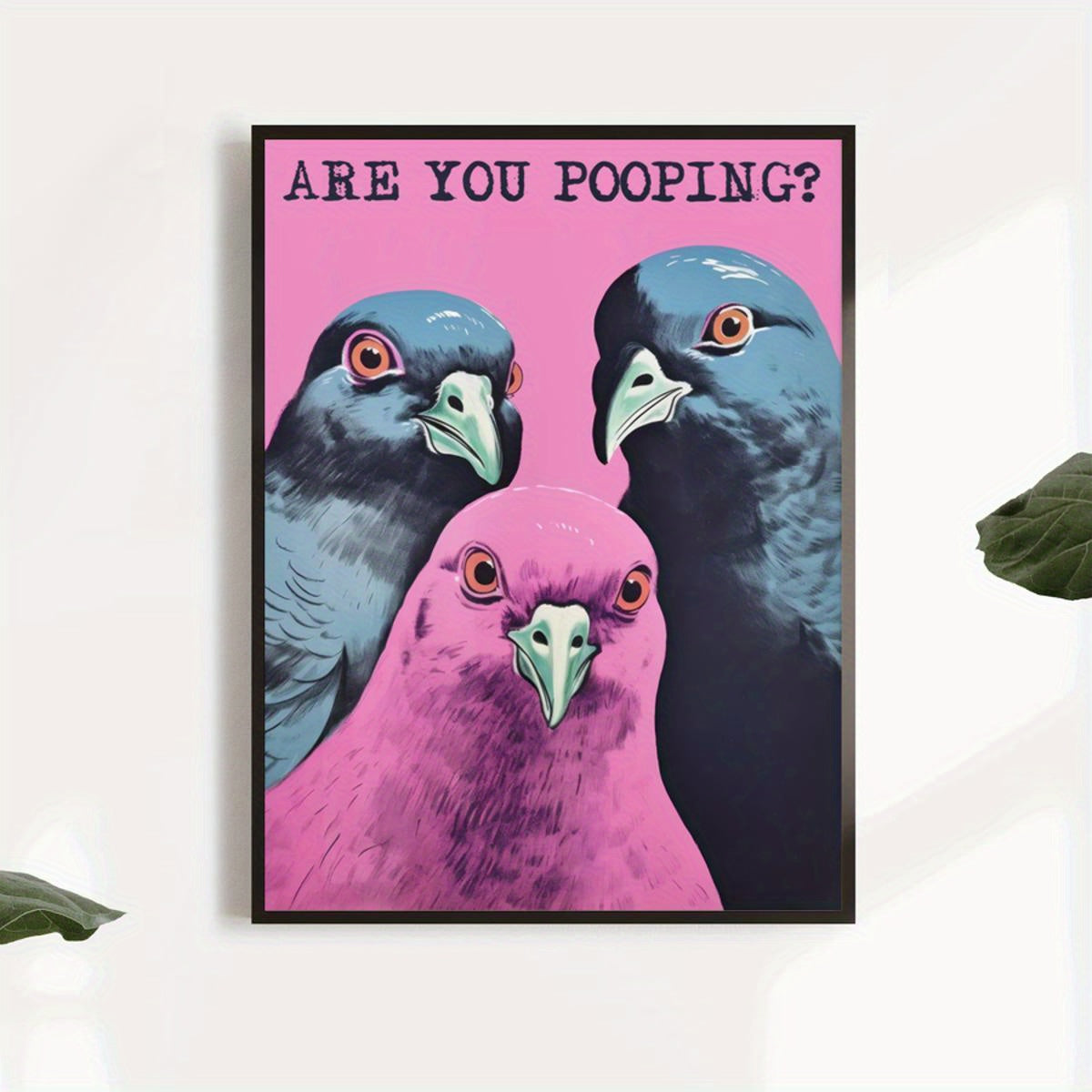 Unique 'Are You Pooping?' Canvas Art Print - Frameless, Quirky Wall Decor for Any Room