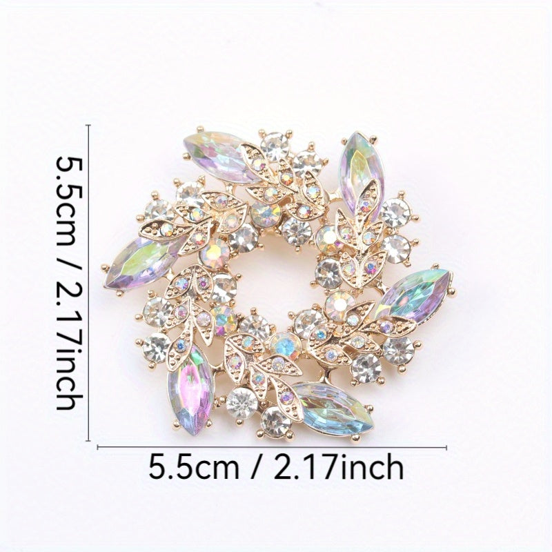 Stylish Bauhinia Flower Brooch - Exquisite Rhinestone Pin for Coats & Suits, Featuring Anti-Slip Design