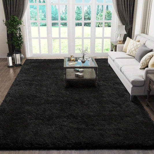 Luxurious and plush area rug: Ideal for the living room or bedroom. Soft and thick, perfect for adding warmth and comfort to any space in your home. Great for home décor and adding a cozy touch to your office or room. Features anti-stain technology