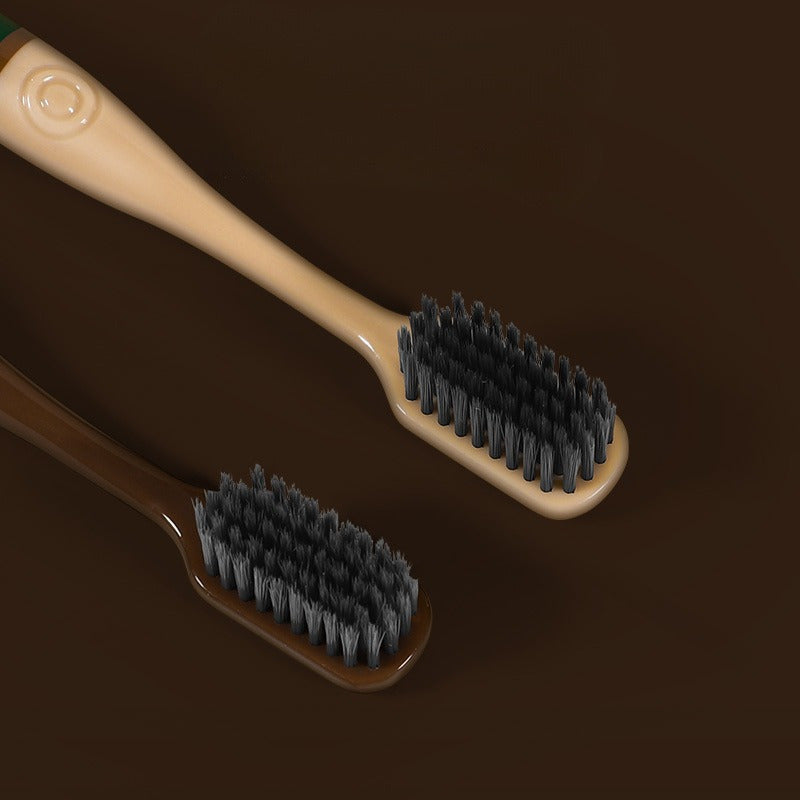 6-piece luxury toothbrush set with ultra soft microfiber bristles, ideal for deep cleaning. Charcoal infused for premium oral care and travel friendly.