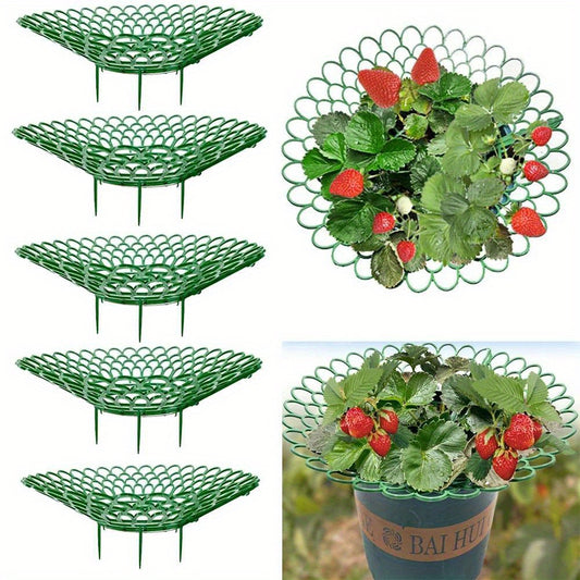 5/10 sturdy-legged strawberry plant supports for protecting and holding strawberry plants to prevent mold, rot, and dirt.