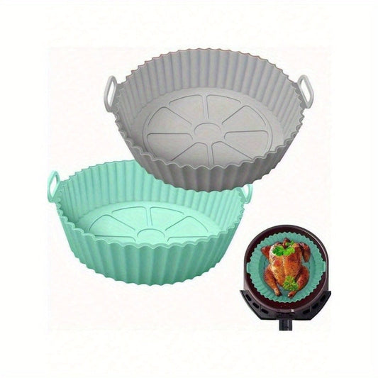 Silicone Air Fryer Pot Liner: Reusable, Non-Stick, Easy-to-Clean Kitchen Accessory - Perfect Replacement for Parchment Paper - Compatible with Tower & Cosori Air Fryers - Includes 1 Pack