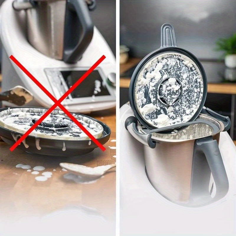 "Thermomix TM5 TM6 uchun Katta/Kichik Teshik Seal bilan Silikon Qopqoq, Aralashtirish Idishi Qopqog'i va Havo Fryeri Aksessuarlar. Ushbu Qopqoq Tutqichi bilan Oziq-ovqatni Saqlang va Idishni Qoplang."