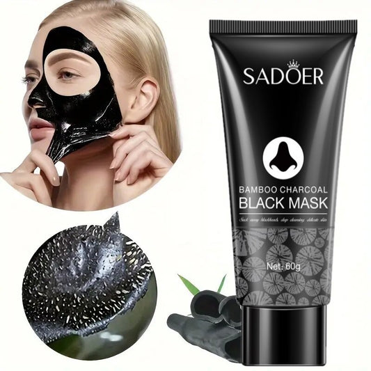 SADOER Bamboo Charcoal Black Mask is a hypoallergenic clay face mask for deep cleansing and oil control, suitable for all skin types. Suitable for both men and women.