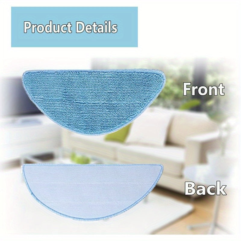 Set of 8 Reusable Microfiber Mop Pads for ILIFE V3s, V5, V5s, V5s Pro Robot Vacuum Cleaner - Washable Floor Attachment Cloth Accessories