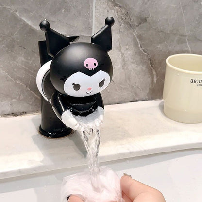 Hello Kitty & Friends Faucet Extender - Pink Cartoon Design, Easy to Install, Water-Saving Accessory for Kids' Bathroom, Kitchen Sinks. Ideal for Youngsters' Room Decor.