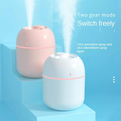 Compact USB-powered aromatherapy machine with humidifier, colorful lamp, spray function, and night light. Perfect for car, desk, bedroom, living room, and office.