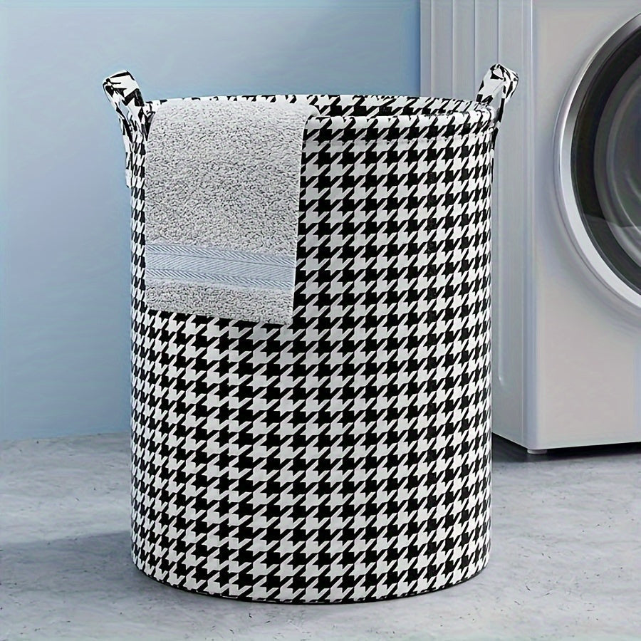 Foldable Canvas Laundry Basket - Versatile Organizer for Clothes and Sundries in Bathroom and Bedroom, Multipurpose Storage Solution