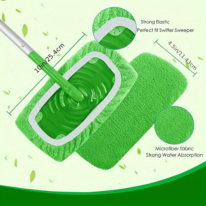 Replace your old mop pads with our reusable options! Available in sets of 2, 4, or 8, these ultra-absorbent pads are perfect for wet and dry floors. Keep your floors clean and tidy with this essential cleaning tool.