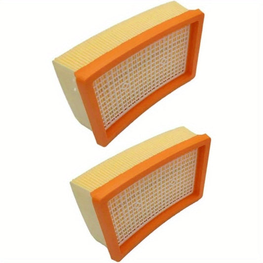 Two replacement filters compatible with Karcher for use with WD4, WD5, MV4, and WD5P dry and wet vacuum cleaners (2pcs)