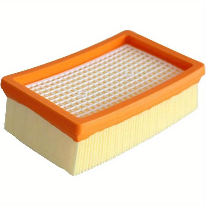 Two replacement filters compatible with Karcher for use with WD4, WD5, MV4, and WD5P dry and wet vacuum cleaners (2pcs)