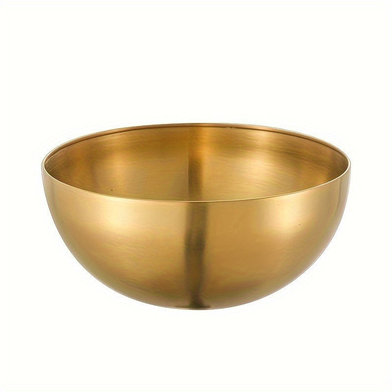 Stainless steel salad bowls set, rust-resistant, versatile for fruit, pasta, and baking.