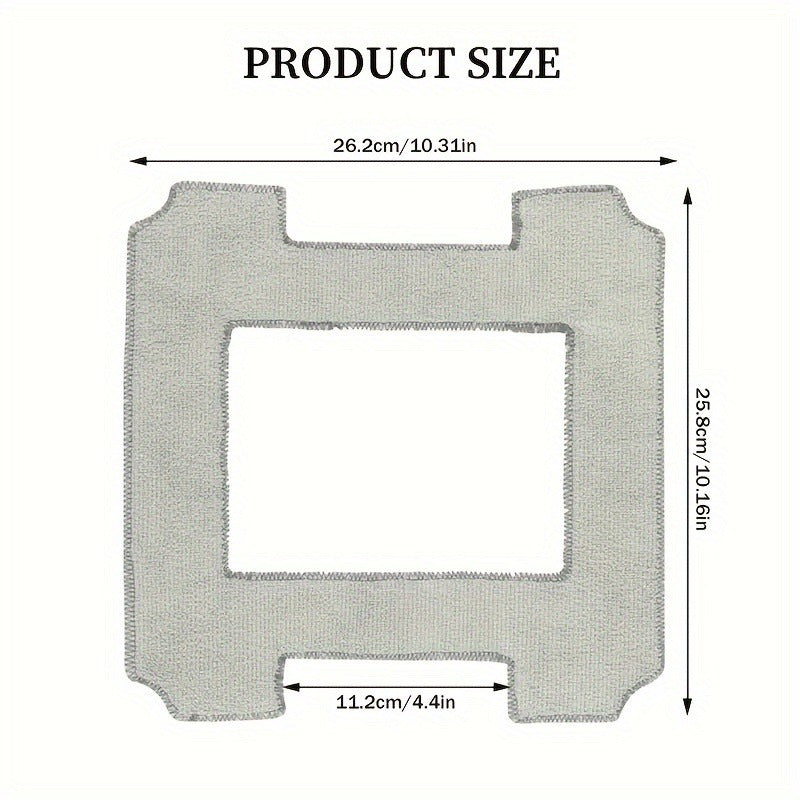 Set of 10 Reusable Microfiber Cleaning Pads for Ecovacs Winbot W1, W1 Pro Window Vacuums - Floor Attachments that are Compatible
