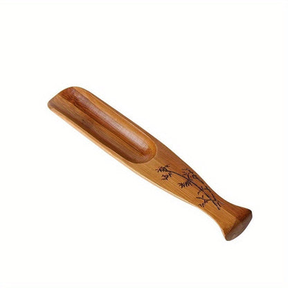 High-quality Bamboo Tea Scoop - Sturdy, Lightweight Handmade Kung Fu Tea Leaf Measuring Spoon for Precise Brewing and Serving