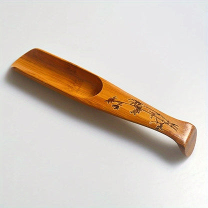 High-quality Bamboo Tea Scoop - Sturdy, Lightweight Handmade Kung Fu Tea Leaf Measuring Spoon for Precise Brewing and Serving