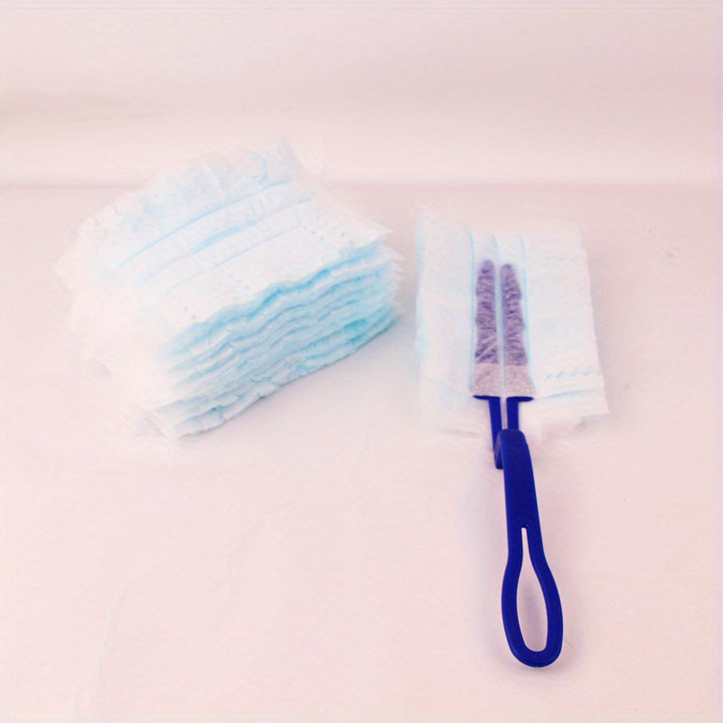 Replaceable electrostatic dedusting cloth refill for disposable dust collector - Suitable for cleaning electronics, furniture, shutters, and ceiling fans - Available in packs of 10, 30, or 50 pieces - Handle not included - Essential cleaning supplies and