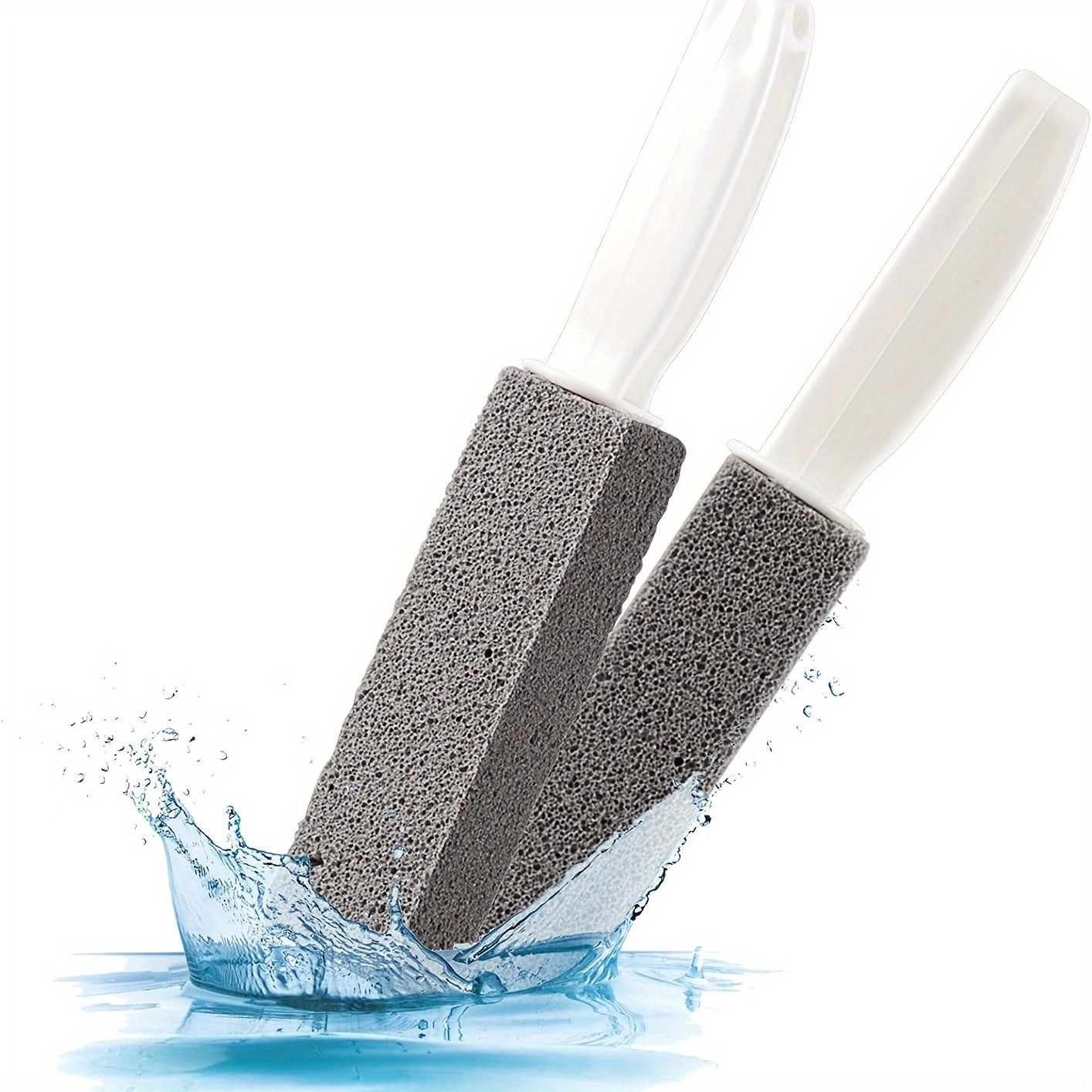 Pumice Stone Toilet Bowl Cleaner - Ergonomically Designed for Effortless Stain, Limescale & Rust Removal, Safe on Tiles & Iron, Perfect for Everyday Cleaning, Crisp White Color, High-Quality, Premium Toilet Cleaner